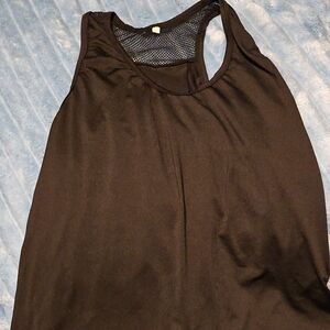 Black Sleeveless Mesh Tank Top